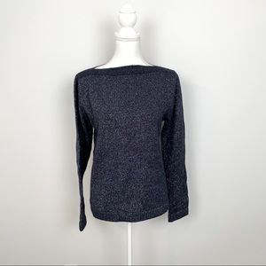 Anthropologie Sample Navy Glitter Sweater
